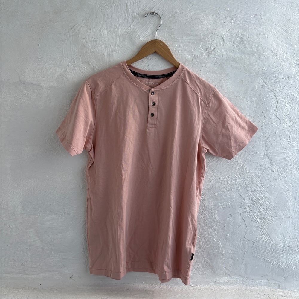 short-sleeve Henley T-shirt by Kenneth Cole